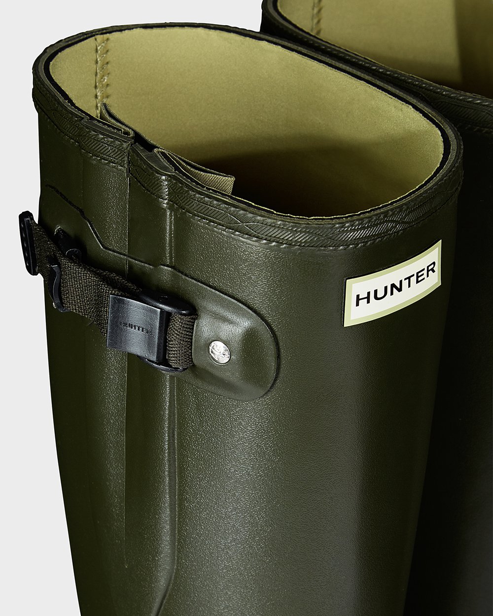 Hunter Hombre Norris Field Side Adjustable Neoprene Lined - Botas de Lluvia Verde Oscuro Oliva - 820